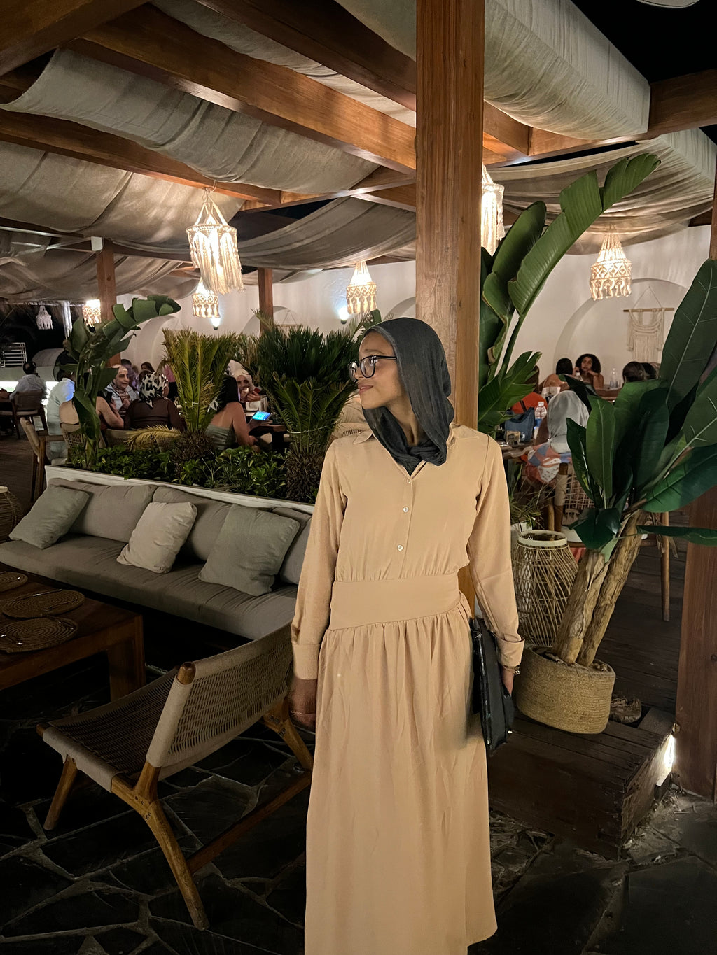 Aura Dress in Beige