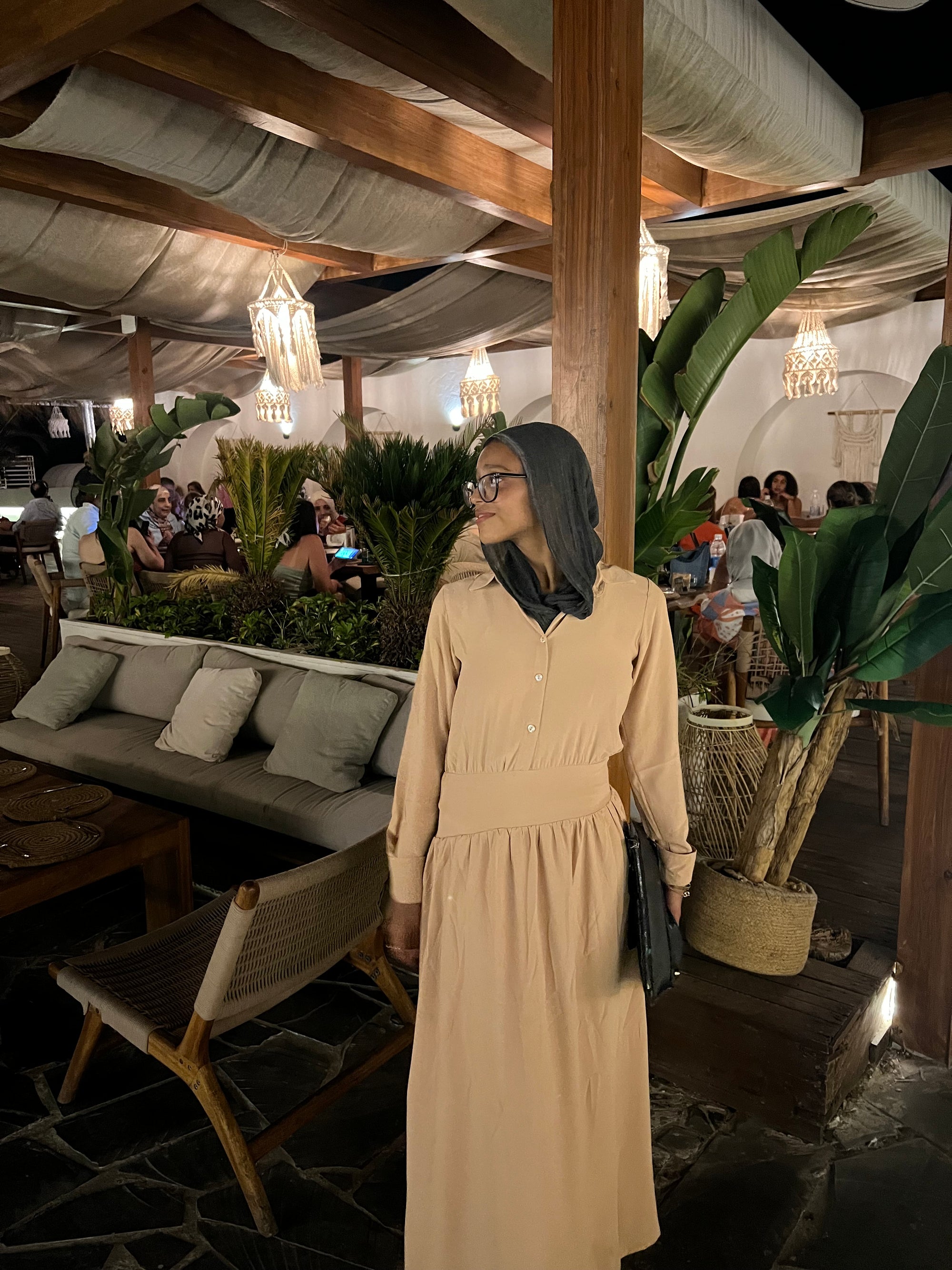 Aura Dress in Beige